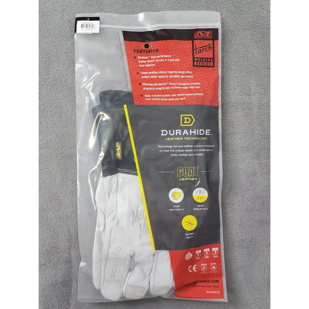 Mechanix Wear WS-PLS-010 Tig Welding‎ Series Torch Gloves White Black Size Large